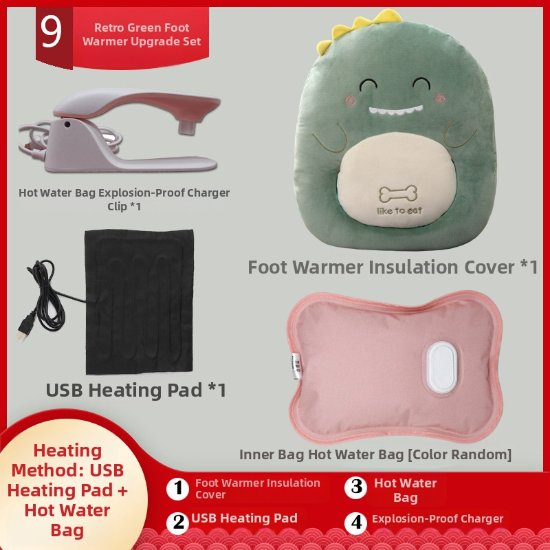 Papuci încălzitori cu USB, încălzire pentru picioare, căptușeală de catifea și înfășurare a călcâiului