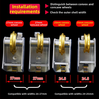 Roată pentru ușile glisante ale garderobei, model DFD-HL25 27D-Z08