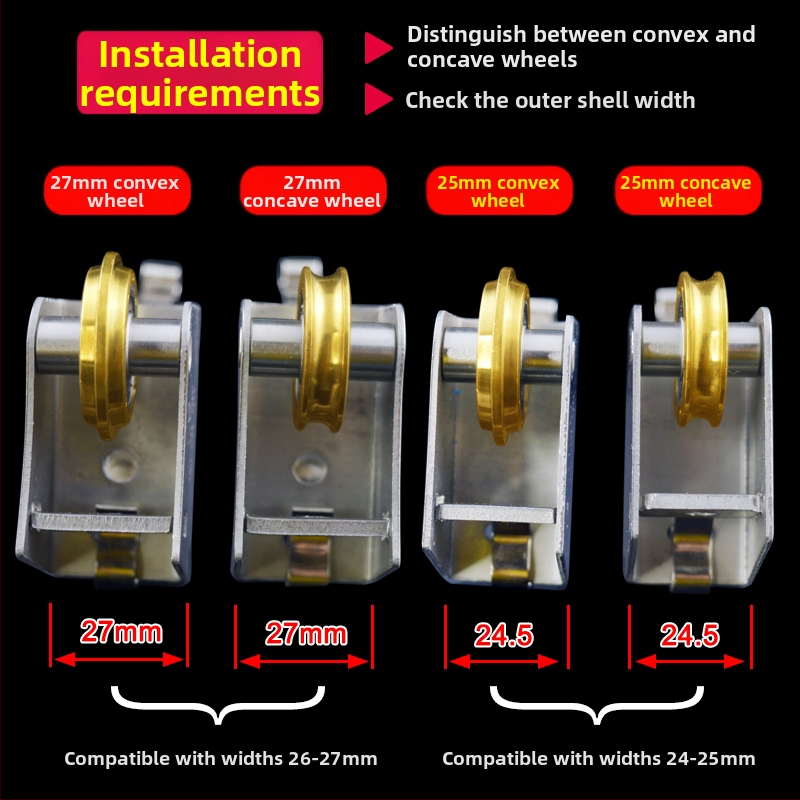 Roată pentru ușile glisante ale garderobei, model DFD-HL25 27D-Z08
