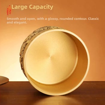 Cenușar din alamă cu capac, anti-împrăștiare cenușă, design simplu, lux ușor, imprimare logo disponibil