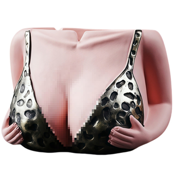 Cenușar din beton, design bikini, personalizabil cu imprimare de logo, decorativ și cu spațiu de depozitare.