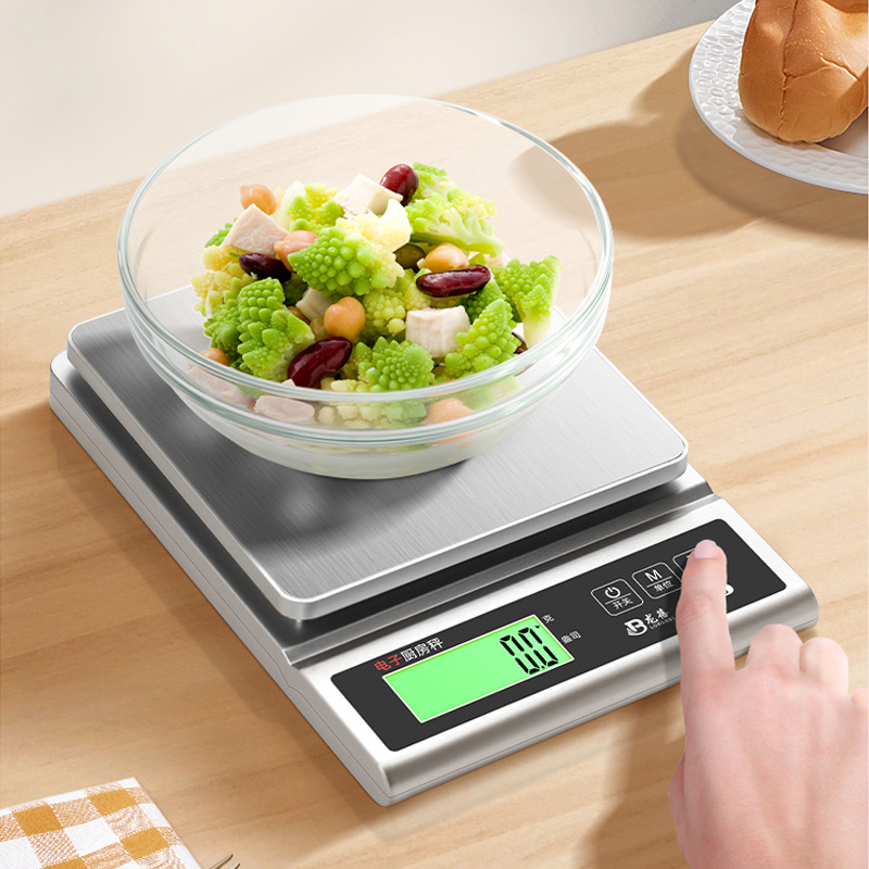 Kuhinjska vaga Longbei LB-18, raspon vaganja 0,5 g–3 kg, elektronička, napajanje USB ili 2 suha baterije