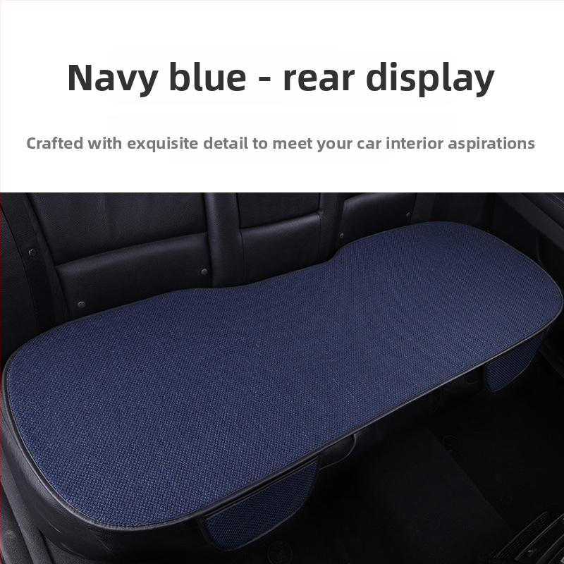 Set poťahov na sedadlo auta z ľanu, tri kusy, priedušné, celoročné, univerzálne, bez výplne