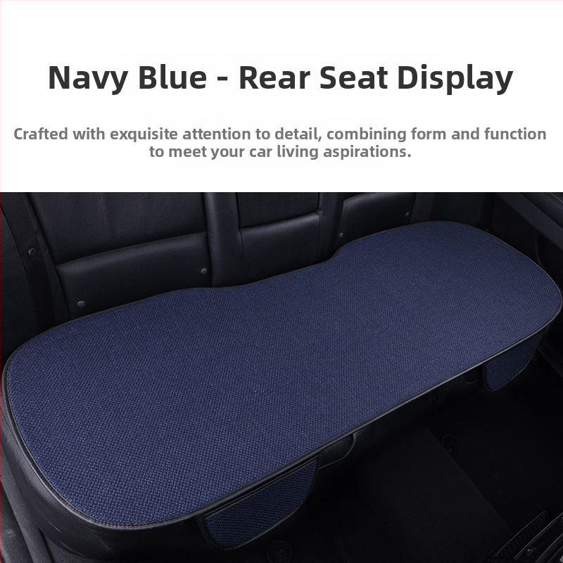 Set poťahov na sedadlo auta z ľanu, tri kusy, priedušné, celoročné, univerzálne, bez výplne