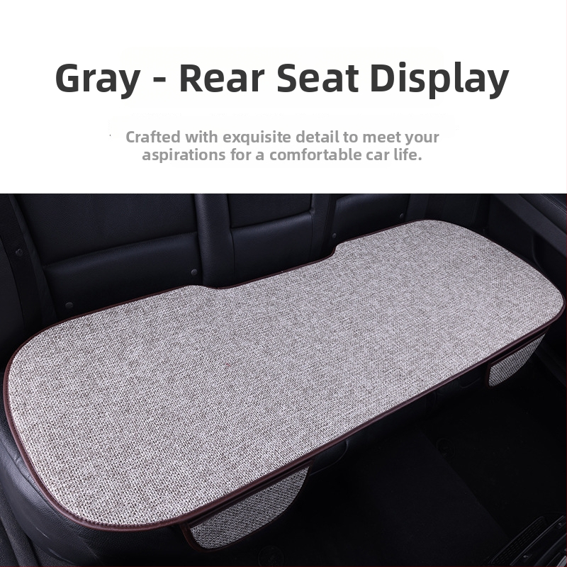 Set poťahov na sedadlo auta z ľanu, tri kusy, priedušné, celoročné, univerzálne, bez výplne