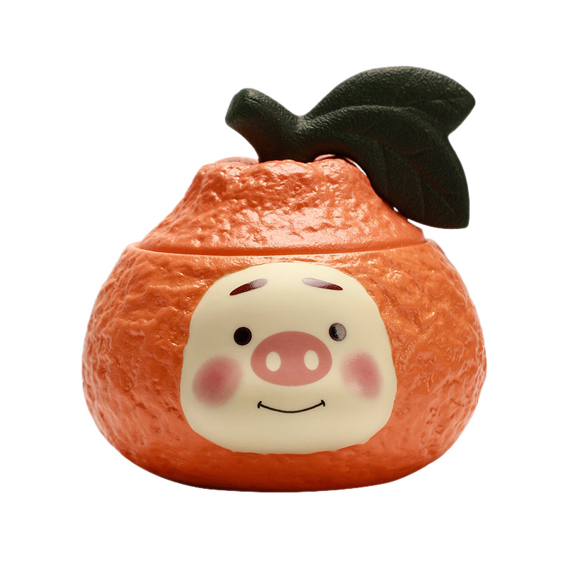 Cenușar ceramic cu capac — Puyao, 20260114; decorativ, de colecție și depozitare