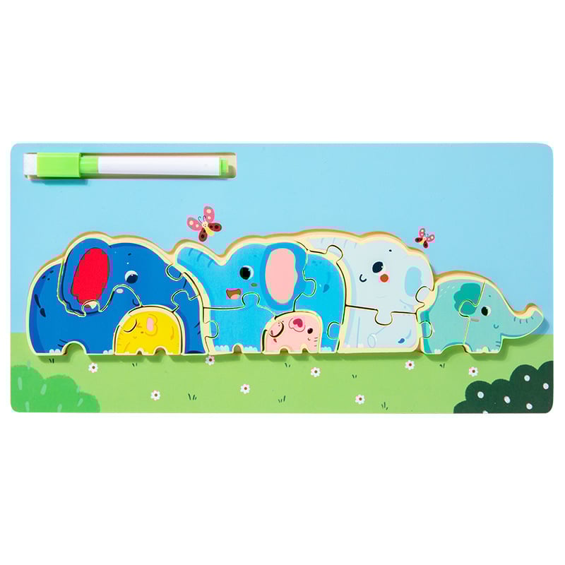 Puzzle 3D din lemn pentru copii de 4-6 ani, cu teme de dinozauri și animale, dificultate elementară, personalizare logo OEM.