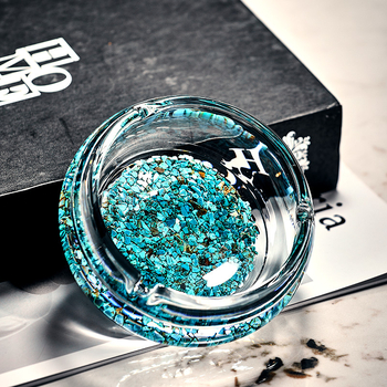 Scrumieră - stil european, din sticlă cristal, cu imprimare a logo-ului și personalizare