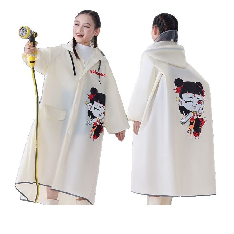 Pelerină impermeabilă pentru copii - poncho lung EVA, rezistentă la apă, reutilizabilă, pentru drumeții