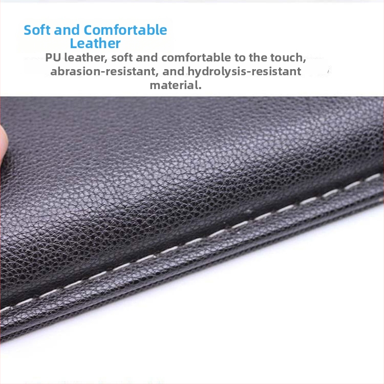 Μαξιλάρι καρπού για μηχανικό πληκτρολόγιο με επένδυση από δέρμα και μνήμης αφρού, συμβατό με 87–108 πλήκτρα, βάρος 150 g, ανθεκτικό στη φθορά