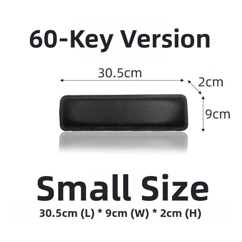 Μαξιλάρι καρπού για μηχανικό πληκτρολόγιο με επένδυση από δέρμα και μνήμης αφρού, συμβατό με 87–108 πλήκτρα, βάρος 150 g, ανθεκτικό στη φθορά