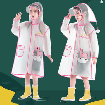 Pelerină de ploaie pentru copii, design desen animat, material EVA, impermeabilă, poncho pentru drumeții, pentru un copil, ambalată în pungă, brand AI Yuli