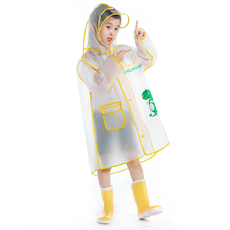 Pelerină de ploaie pentru copii, design desen animat, material EVA, impermeabilă, poncho pentru drumeții, pentru un copil, ambalată în pungă, brand AI Yuli