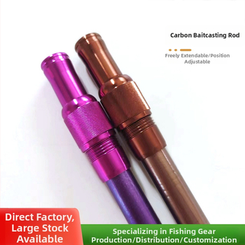 Undiță de pescuit din carbon, telescopică, cu lingură pentru momeli, cu două secțiuni, reglabilă