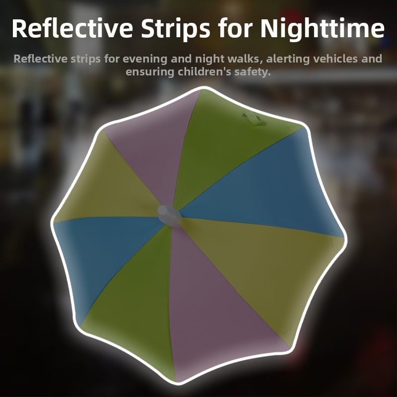 Umbrelă pentru copii cu mâner lung, design drăguț inspirat de prințesă, cadrul cu 8 nervuri din fibră, tijă din oțel, mâner din plastic, deschidere semi-automată, logo imprimat