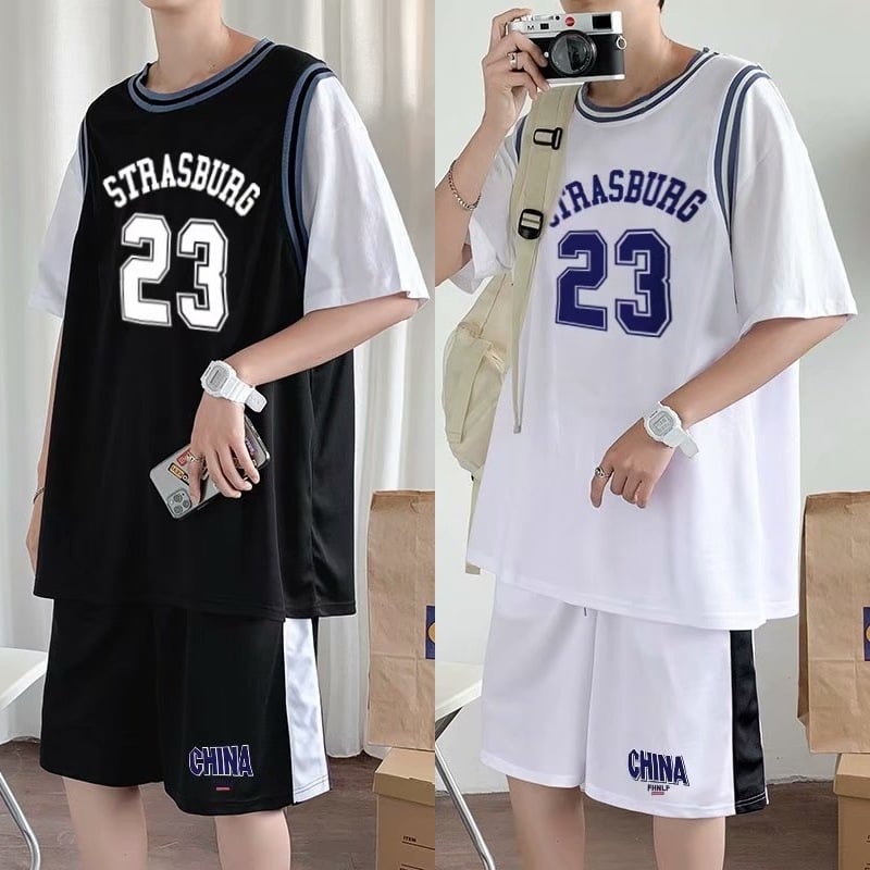 Tricou bărbătește lejer cu guler rotund, mâneci scurte, pentru mișcare; amestec poliester 30-49%