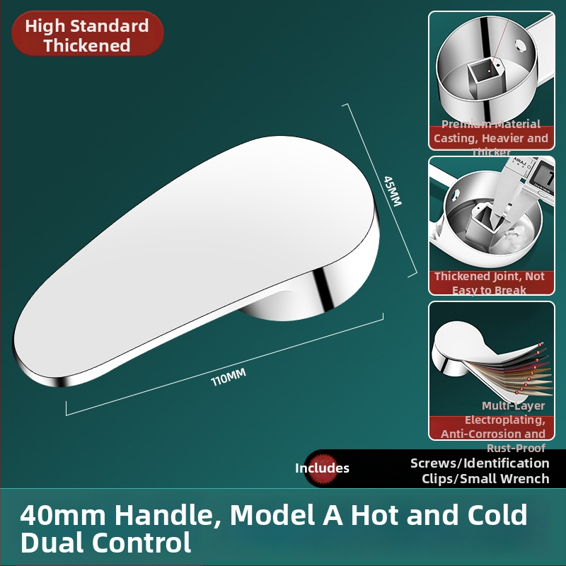 Jufan Bathroom konyhai csapokhoz illeszkedő keverő szelepe fogantyúval – ötvözet, egyes csatlakozás, modern minimalista stílus