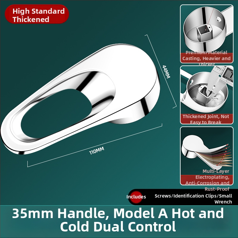 Jufan Bathroom konyhai csapokhoz illeszkedő keverő szelepe fogantyúval – ötvözet, egyes csatlakozás, modern minimalista stílus