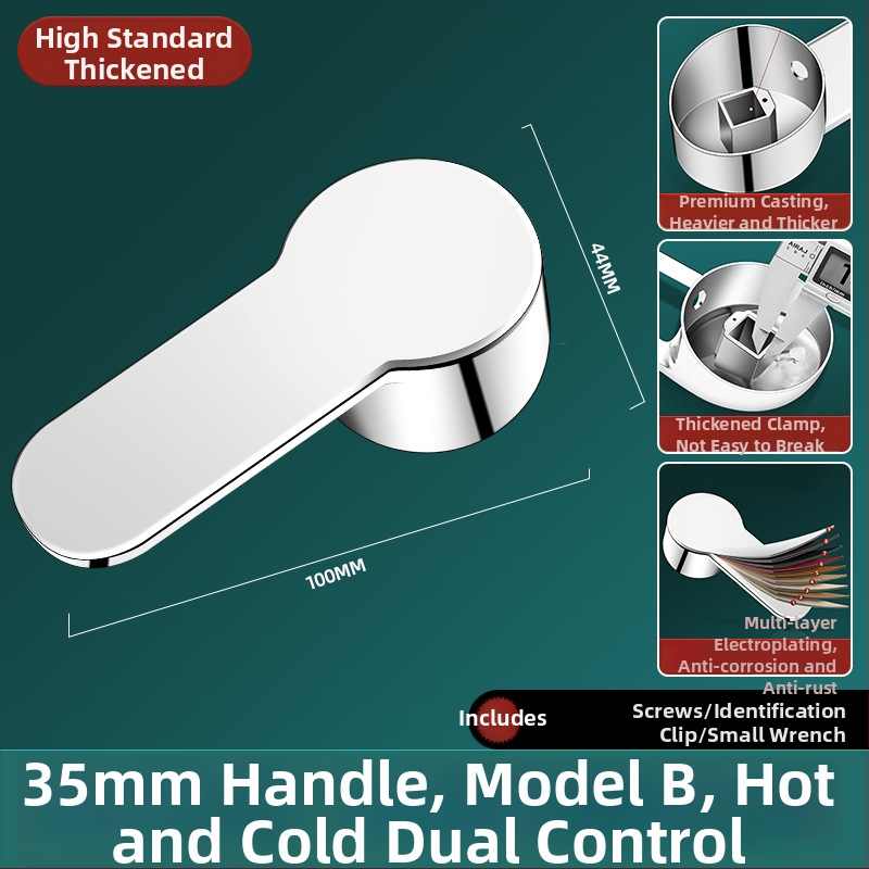 Jufan Bathroom konyhai csapokhoz illeszkedő keverő szelepe fogantyúval – ötvözet, egyes csatlakozás, modern minimalista stílus