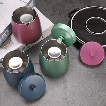 Cenușar cu capac – oțel inoxidabil 410, Baifa, Origine Jieyang, Logo cu laser, Personalizabil