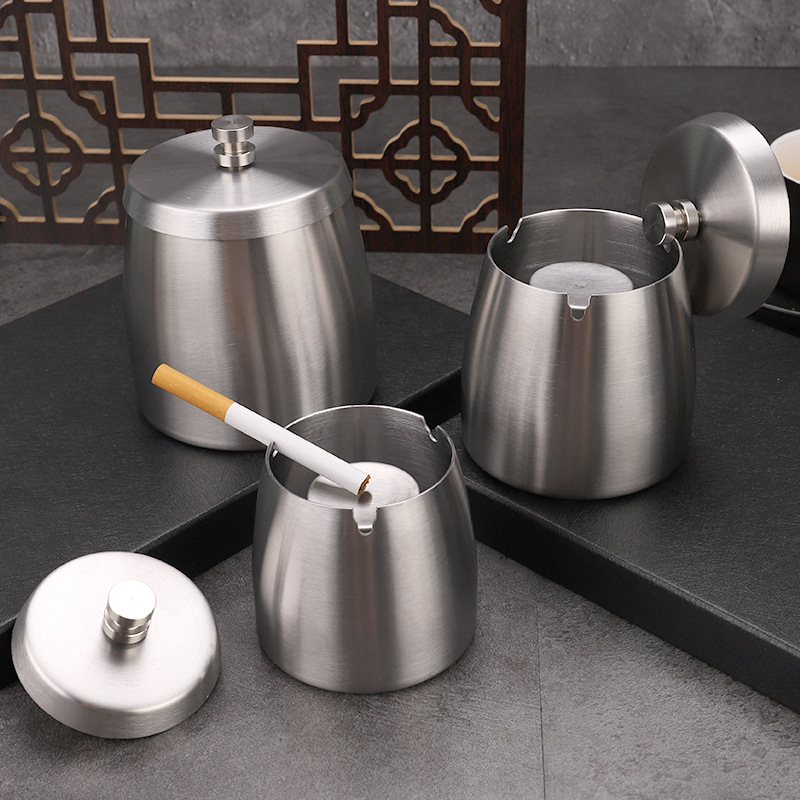 Cenușar cu capac – oțel inoxidabil 410, Baifa, Origine Jieyang, Logo cu laser, Personalizabil