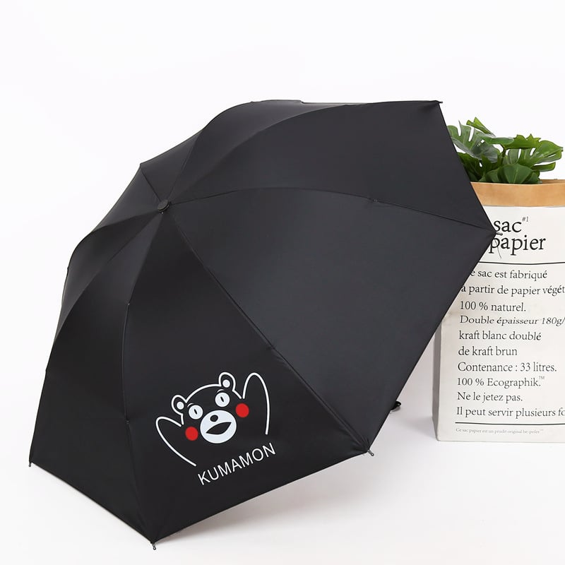 Umbrelă pliabilă cu trei secțiuni; 8 spițe din oțel; țesătură 190T; mâner din cauciuc; deschidere manuală