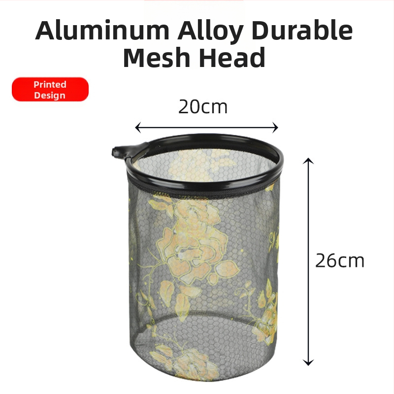 Hlava rybárskej siete — ultraľahká hliníková zliatina, Anti-Hook dizajn, súťažný typ (Nano sieť; nosnosť 5; hĺbka 26 cm)