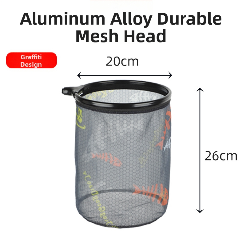 Hlava rybárskej siete — ultraľahká hliníková zliatina, Anti-Hook dizajn, súťažný typ (Nano sieť; nosnosť 5; hĺbka 26 cm)