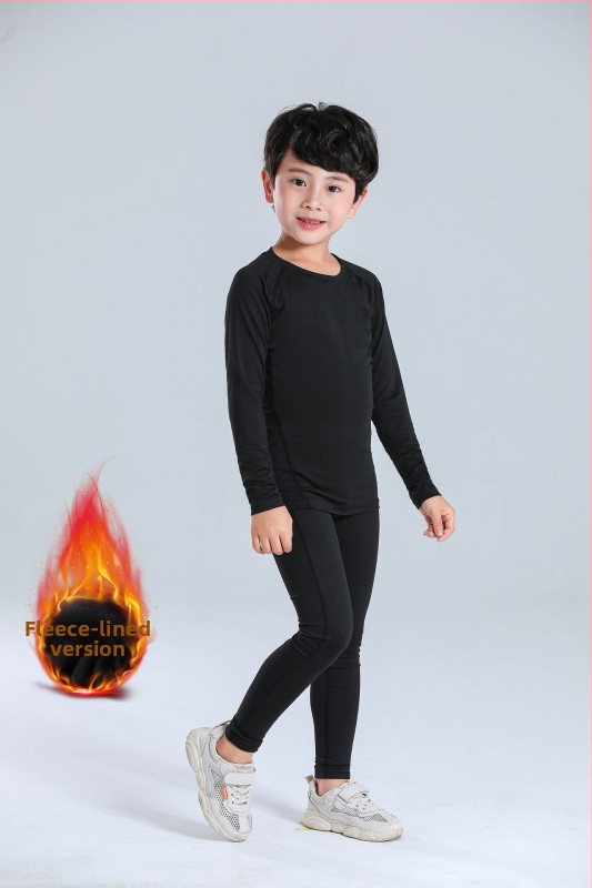 Detský zimný športový set pre basketbal a futbal, s flísovou podšívkou, rýchloschnúci (Veková skupina: Deti; Sezóna: Jeseň/Zima; Športy: Basketbal/Futbal; Zloženie: 90% Polyester; Podšívka: 10%)