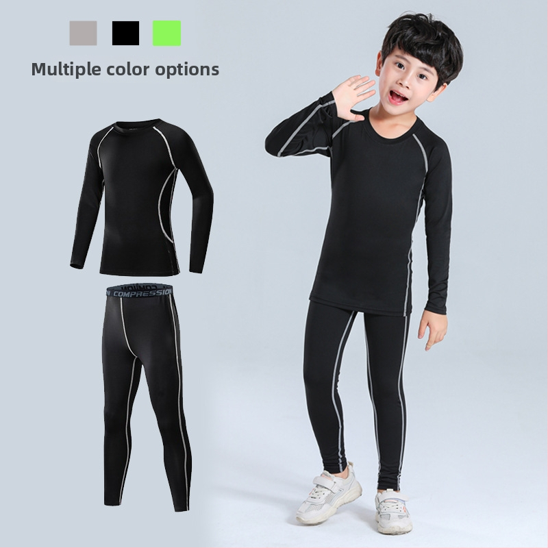 Detský zimný športový set pre basketbal a futbal, s flísovou podšívkou, rýchloschnúci (Veková skupina: Deti; Sezóna: Jeseň/Zima; Športy: Basketbal/Futbal; Zloženie: 90% Polyester; Podšívka: 10%)