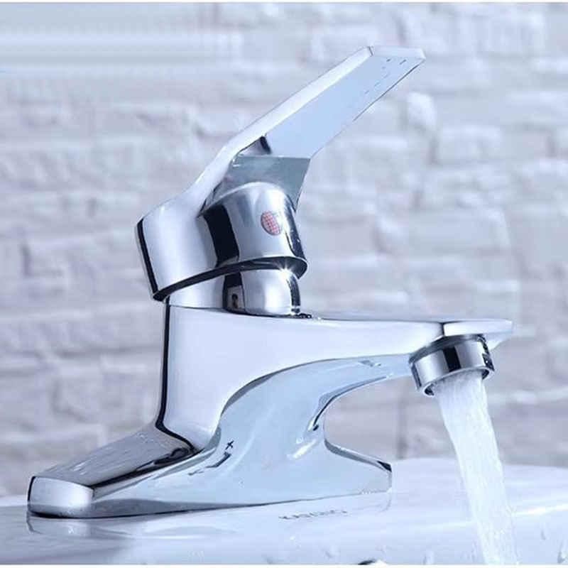 Dvostruka slavina za umivaonik s dvije rupe – potpuno bakar, dvostruka kontrola, keramički disk ventil, 0–90°C, 0,8–1,2 MPa