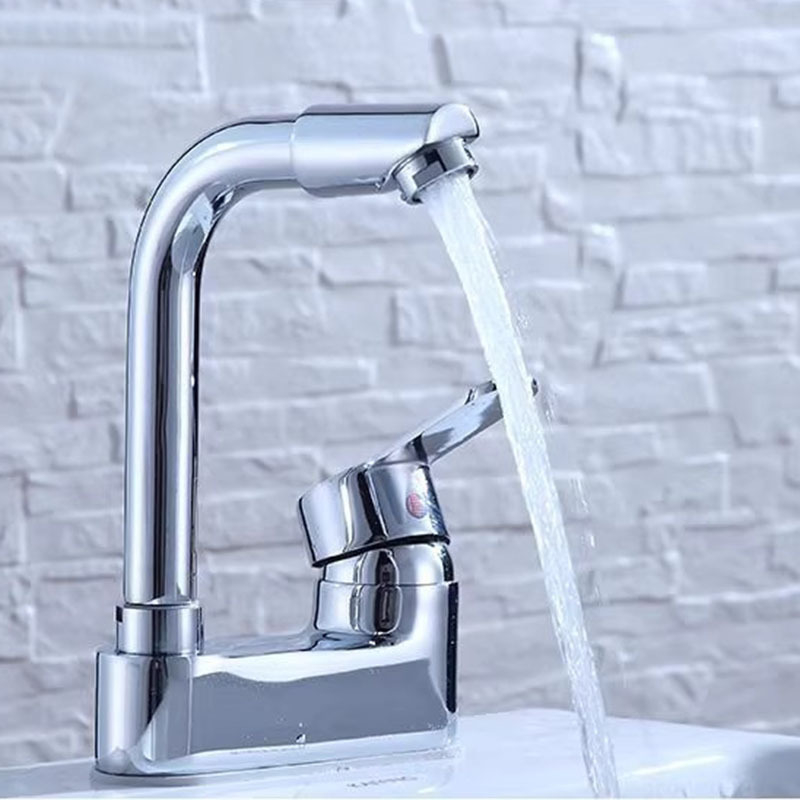 Dvostruka slavina za umivaonik s dvije rupe – potpuno bakar, dvostruka kontrola, keramički disk ventil, 0–90°C, 0,8–1,2 MPa