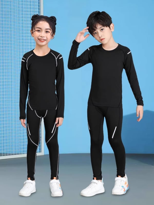 Gyerekek kosárlabda edzésruha készlet, uniszex felső az iskolai csapat számára, poliészter 92%, bélés: spandex 8%