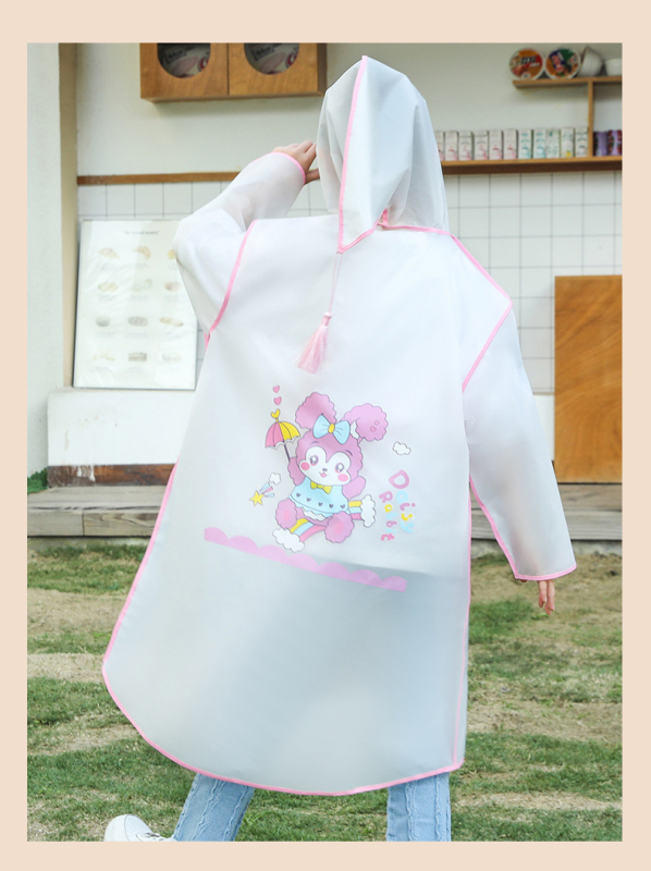 Gyermekek esőponcsó – rajzfilm mintázatú, EVA anyag, vastagított, teljes testet védő vízálló, egy darabban