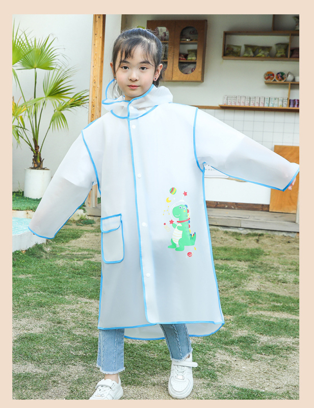 Gyermekek esőponcsó – rajzfilm mintázatú, EVA anyag, vastagított, teljes testet védő vízálló, egy darabban