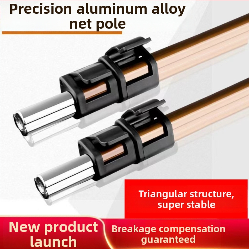 Prut pentru plasă de scufundare din aliaj de aluminiu, cadru triunghiular, telescopic, 3 secțiuni, 500 g