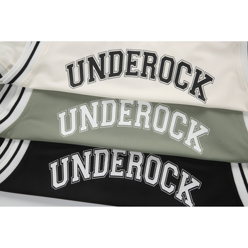 Uniszex nyári gyorsan száradó ujjatlan póló-vest, kerek nyakú, bő szabású, lélegző nylon-keverék