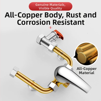 Μείκτης νερού για ηλεκτρικό θερμαντήρα, επιφανειακή εγκατάσταση, U-σχήματος σχεδίαση, αξεσουάρ ντους, μοντέρνο μινιμαλιστικό στυλ