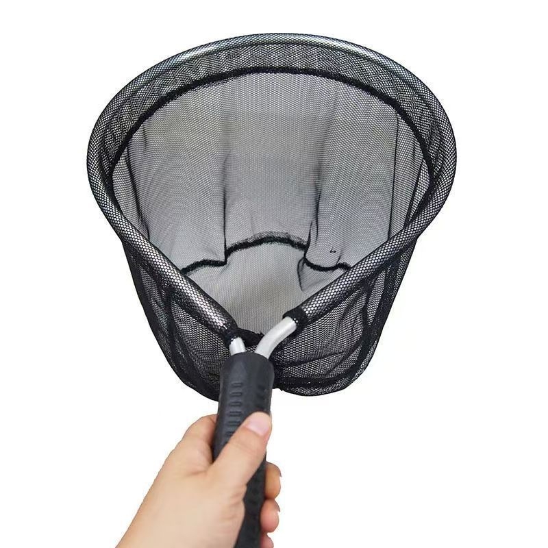 Alumínium ötvözetből készült raft horgász háló, 30 cm nyílás, 25 cm mélység, összecsukható, teherbírás 5 kg