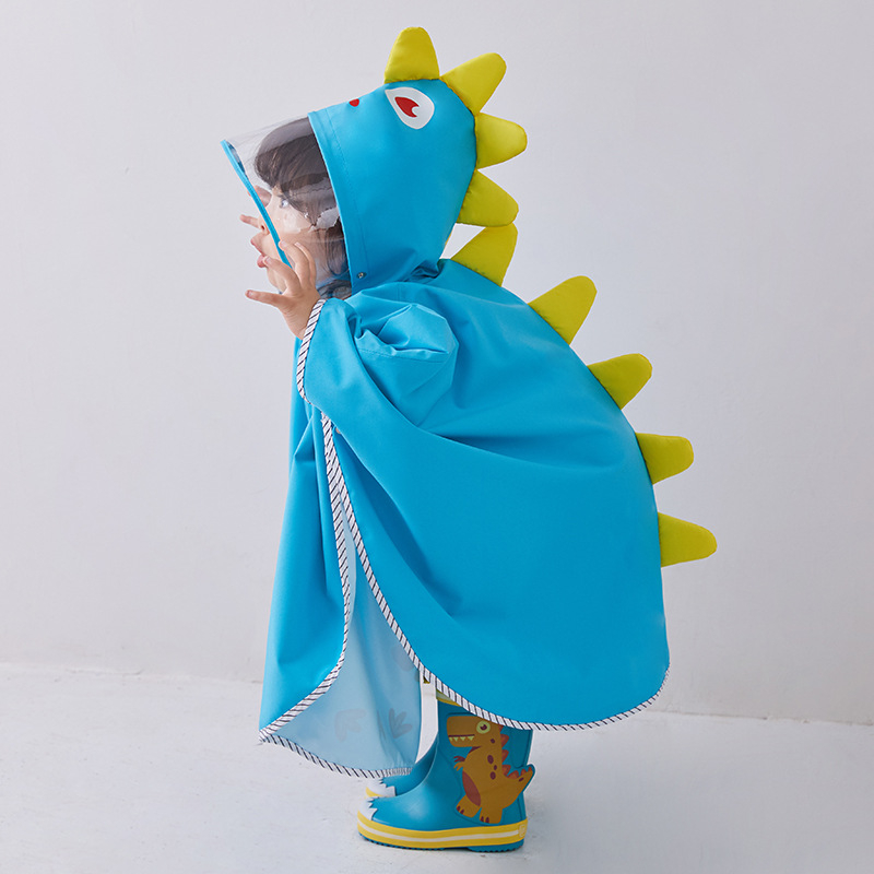 Dječje kišno pončo s dinosaurus motivom, jednodijelni dizajn, tkanina Chunya spinning, PU ljepilo sloj
