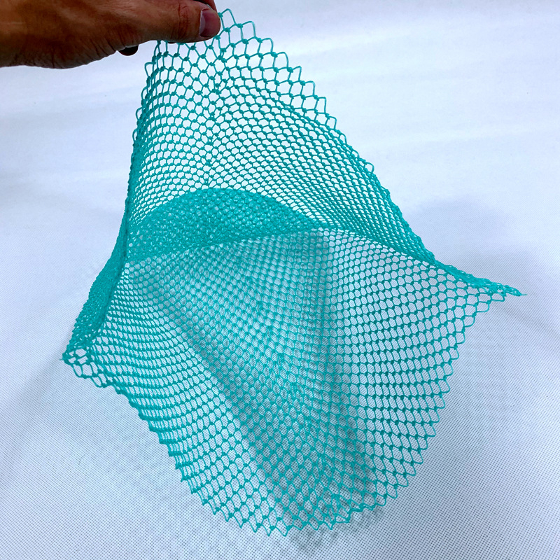 Kézzel szőtt háló táska apró lyukakkal, 9- és 6-szálas fonalból