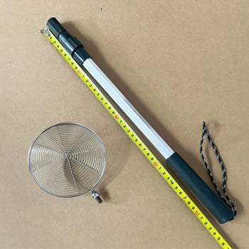 Jéghorgász kanálfej rozsdamentes acélból készült fejjel és alumínium ötvözetű teleszkópos rúddal