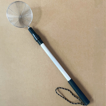 Jéghorgász kanálfej rozsdamentes acélból készült fejjel és alumínium ötvözetű teleszkópos rúddal