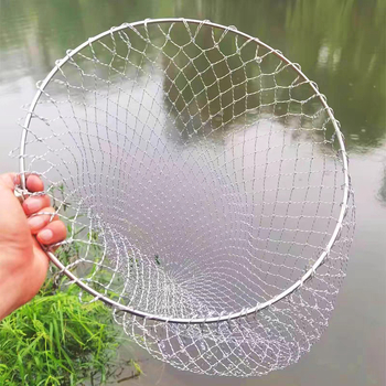 Rozsdamentes acélból készült horgász háló keret, összecsukható, háromszög alakú hálófej