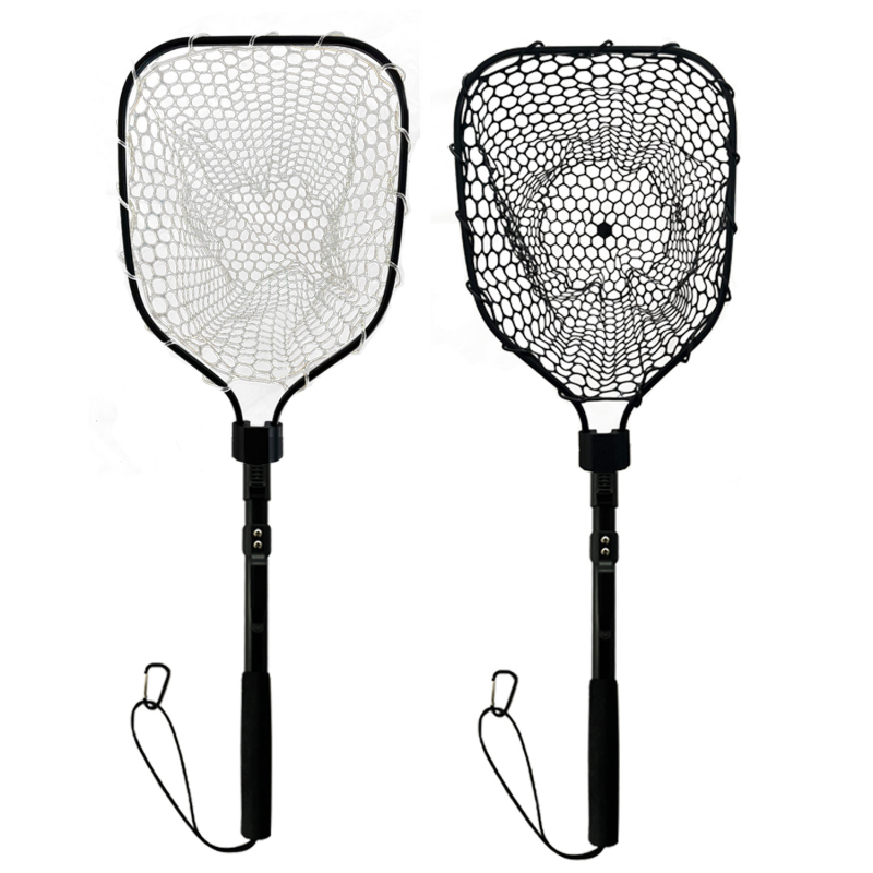 Összecsukható kézi horgász háló, alumínium ötvözet, durva háló, teherbírás 5 kg