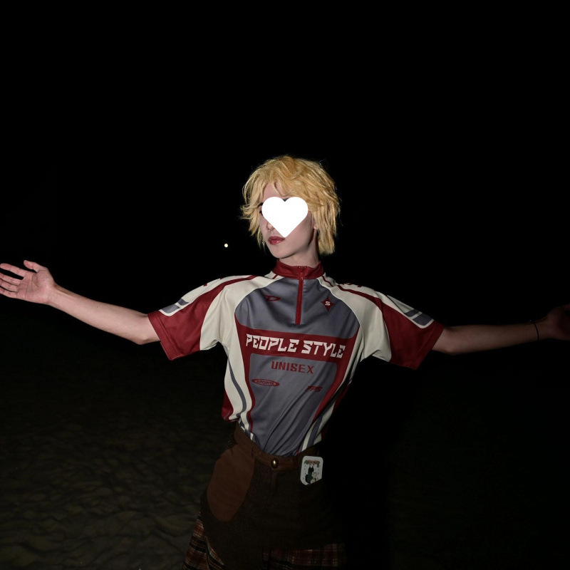 Tricou bărbătesc lejer din piqué plasă/bumbac, uscare rapidă, mânecă scurtă