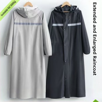 Pelerină de ploaie pentru adulți, cu lungime extinsă, țesătură Oxford, strat impermeabil PVC, potrivită pentru plimbări cu motocicleta, drumeții și călătorii