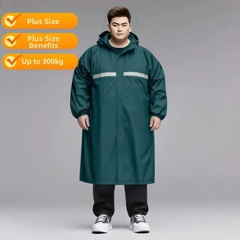 Pelerină de ploaie pentru adulți, cu lungime extinsă, țesătură Oxford, strat impermeabil PVC, potrivită pentru plimbări cu motocicleta, drumeții și călătorii