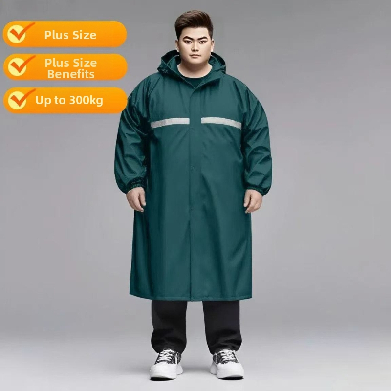 Pelerină de ploaie pentru adulți, cu lungime extinsă, țesătură Oxford, strat impermeabil PVC, potrivită pentru plimbări cu motocicleta, drumeții și călătorii