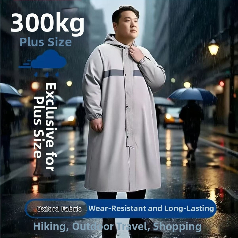 Pelerină de ploaie pentru adulți, cu lungime extinsă, țesătură Oxford, strat impermeabil PVC, potrivită pentru plimbări cu motocicleta, drumeții și călătorii